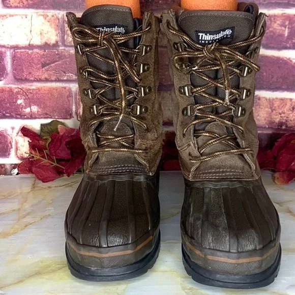 Rocky Brown Leather Lace Up Waterproof Steel Shank Thinsulate Winter Boo… - Picture 3 of 10